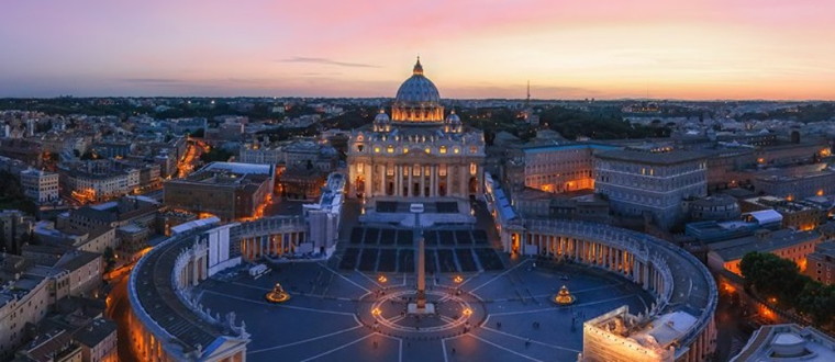 vatican at dusk